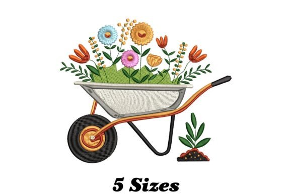 Beautiful Gardening Embroidery Design