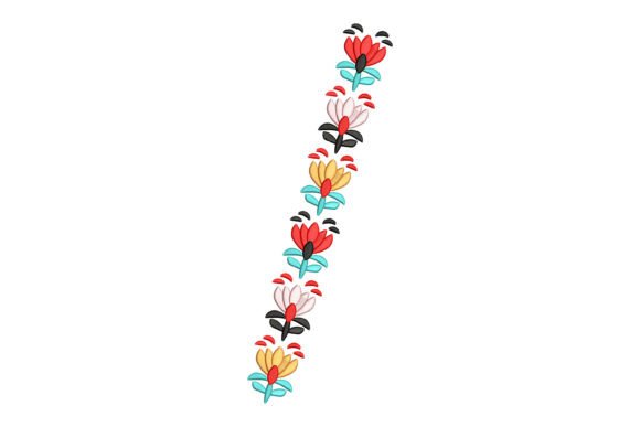 Colorful Floral Border