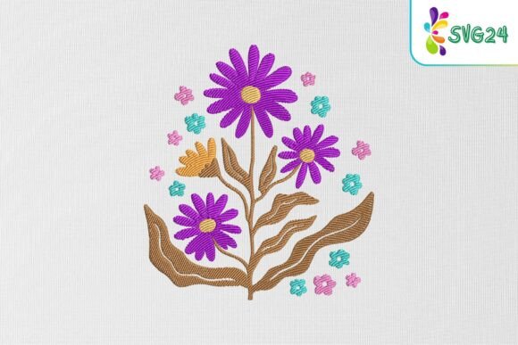 Colorful Wildflowers: A Thoughtful Embroidery Design for Meaningful Gifts