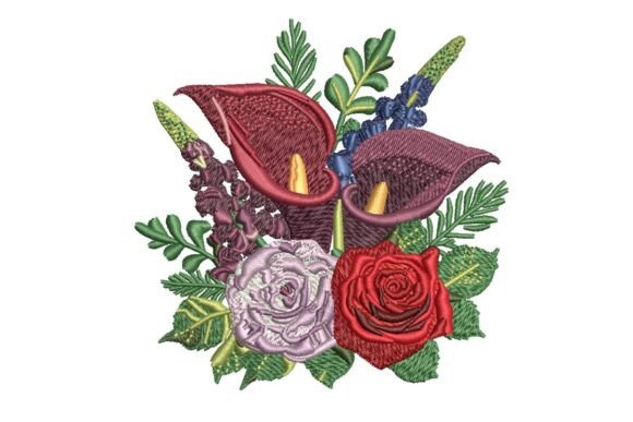 Dark Red Floral Bouquet