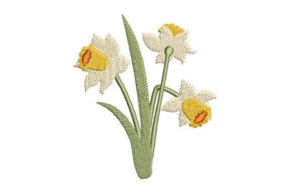 Elegant Daffodils: A Craft Fair-Ready Embroidery Design