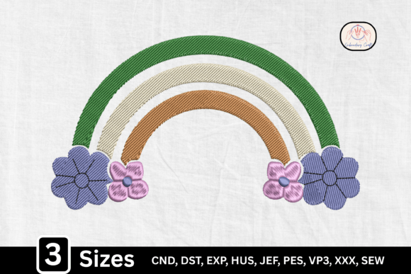 Groovy Aesthetic Flower Rainbow