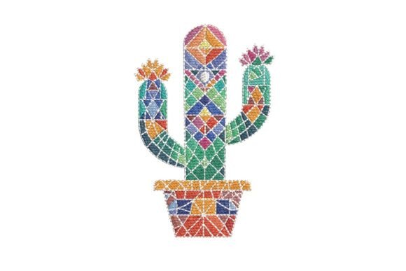 Mosaic Cuctus Embroidery Design Review