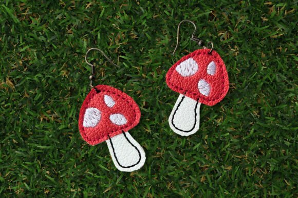 Mushroom Toadstool ITH Feltie Applique