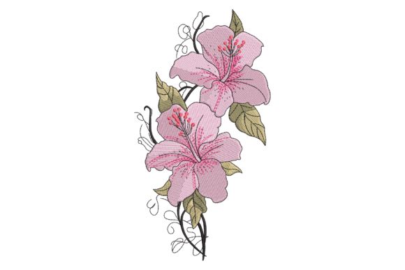 Pink Lily Flower Embroidery Design Review