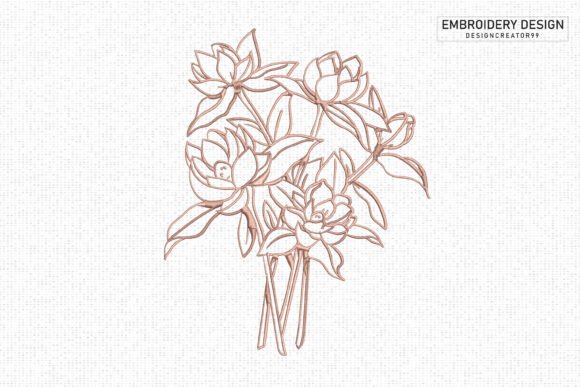 Spring Winter Flower Embroidery Design