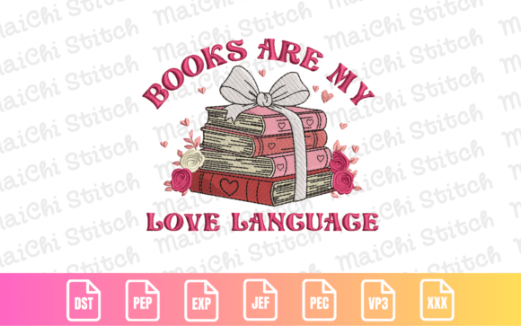 Stacked Books Valentine