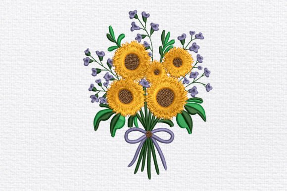 Sunflower Bouquet: A Seasonal Embroidery Staple
