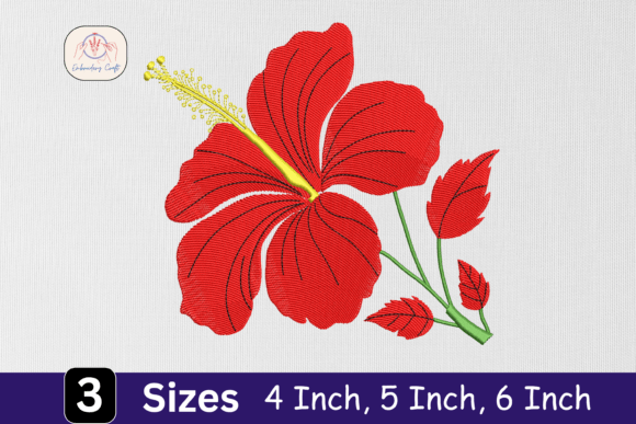 Tropical Floral Red Hibiscus Flower